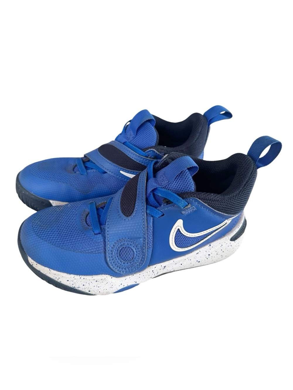 Nike Kids' Team Hustle D 11 Basketball Shoes Hyper Royal, Obsidian, White 13C